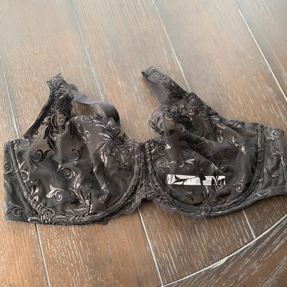 Soma Black lace see through bra. Size 42D